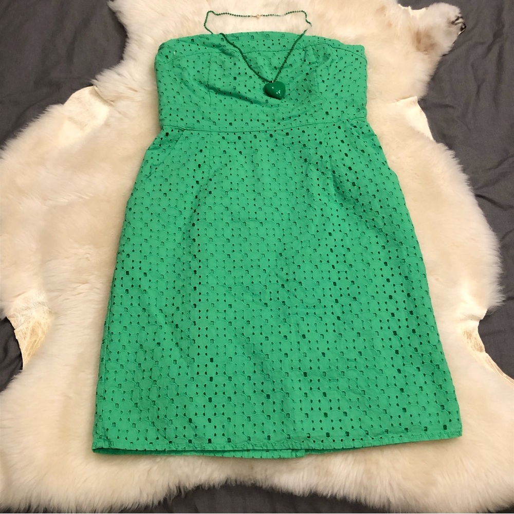 NY&CO - Bright green strapless mini dress
